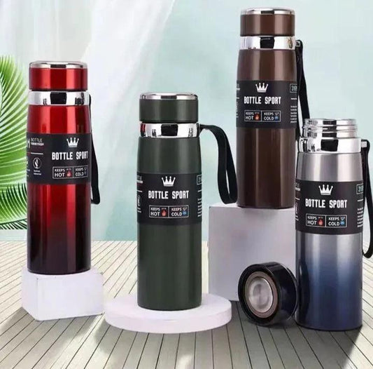 Slim Stainless Steel Water Bottle Premium Quality Long Lasting Insulation Leakproof | Random Color | 1000ml