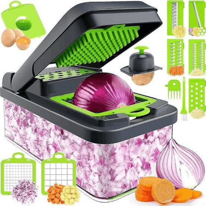 16-piece kitchen chopper set for fruits and vegetables