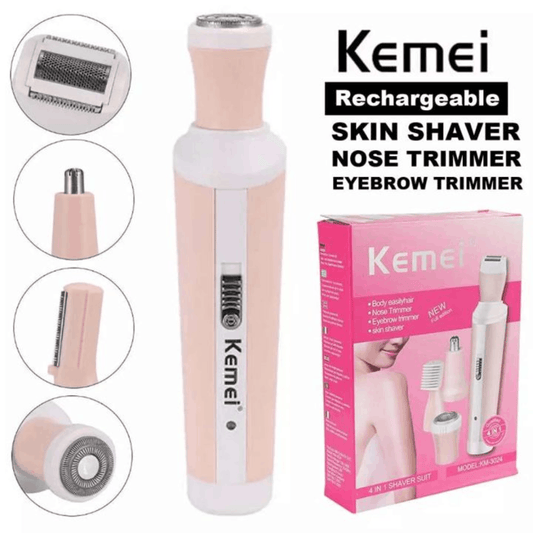 Kemei 6-in-1 women’s facial hair remover and trimmer set