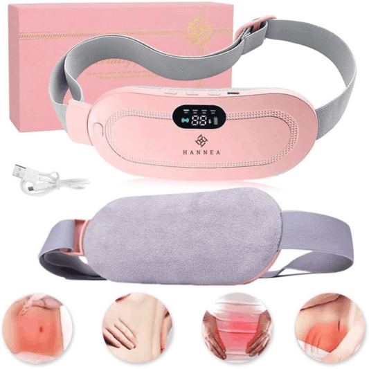 Rechargeable heating and massage belt for period cramps