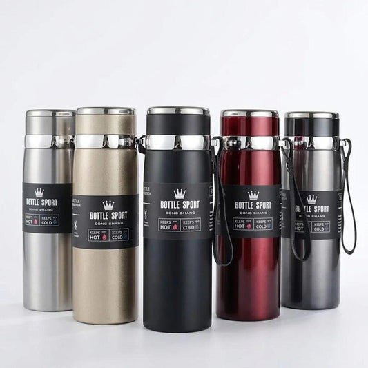 Slim Stainless Steel Water Bottle Premium Quality Long Lasting Insulation Leakproof | Random Color | 1000ml